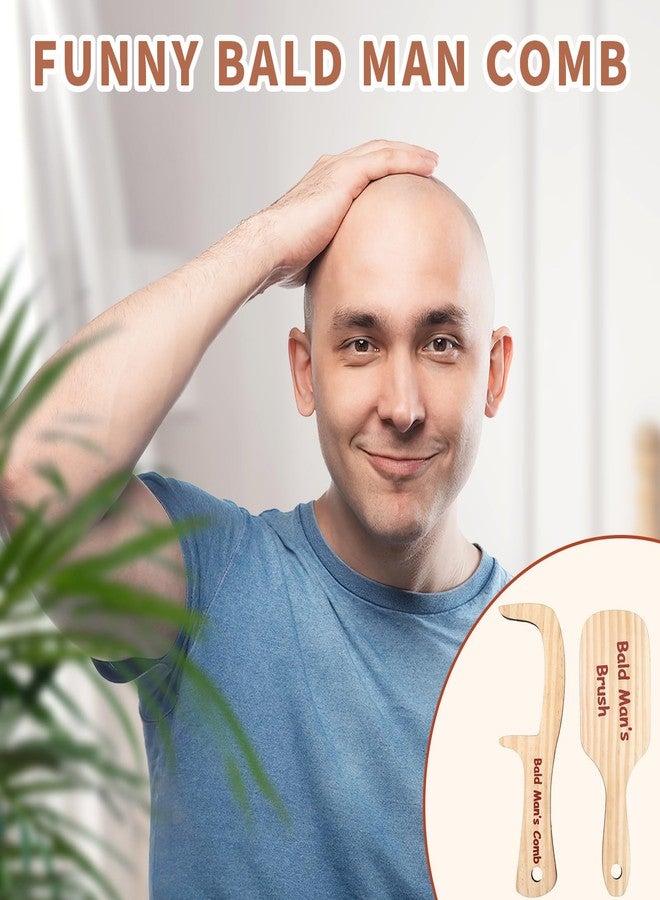 JULEASEL 2PCS Funny Bald Man's Comb Funny Gag Gift Fathers Day Prank Gift Hair Loss Comb for Bald Men Over The Hill Party Gift Birthday for Men - Image 4